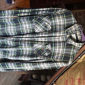 Ralph Lauren Green and White Plaid Casual Shirt
